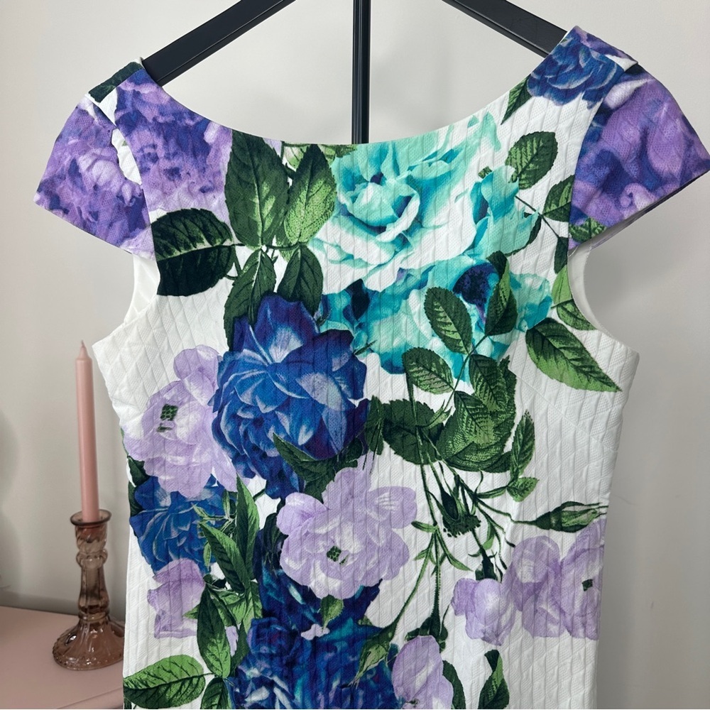 Eliza J Floral Print Cap Sleeve Dress - Picture 2 of 7